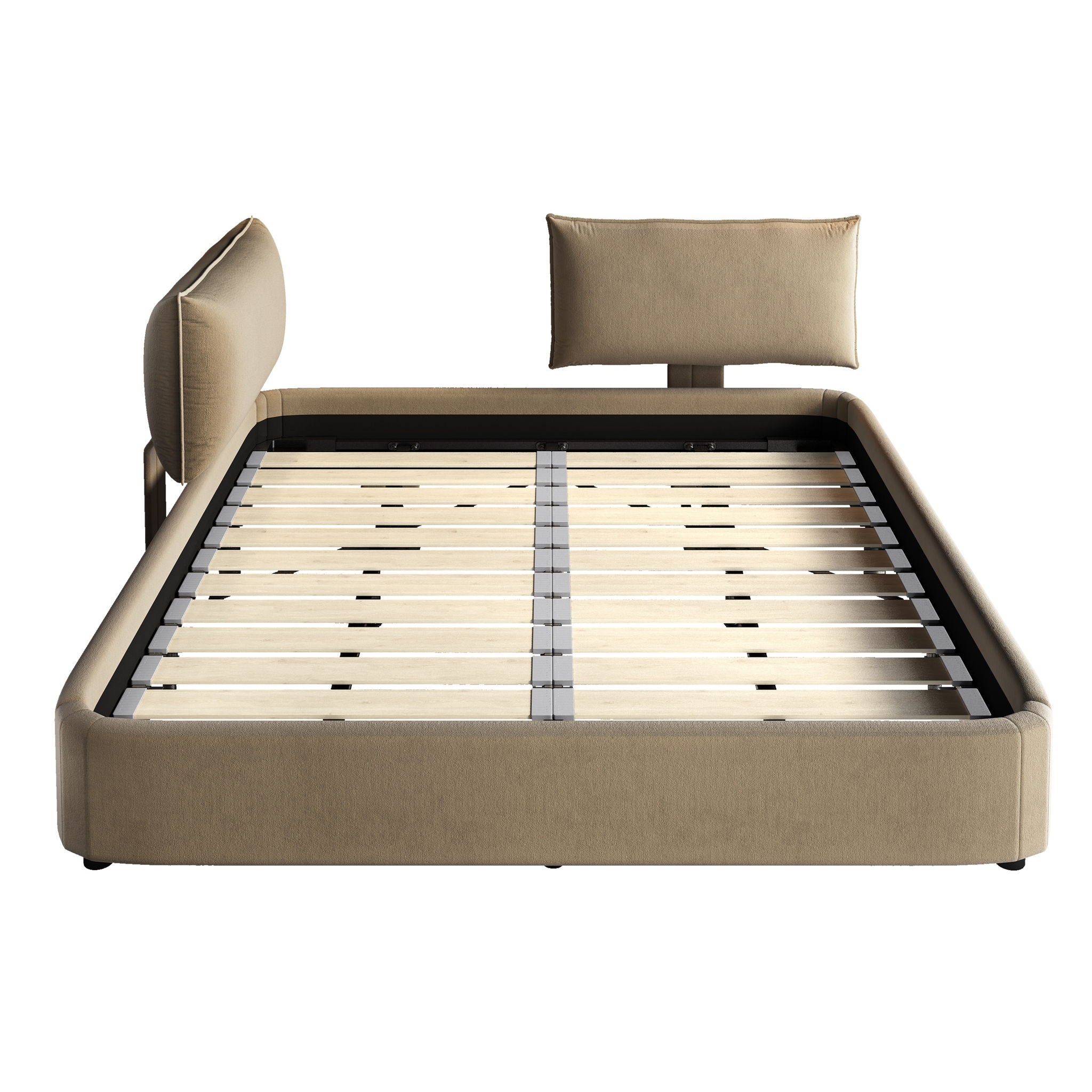 Cloud Bed Frame With Oversized Padded Movable Headboard