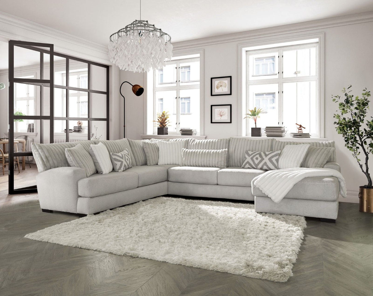 Furniture of America Hermiston - Sectional - Gray | Meri Furniture