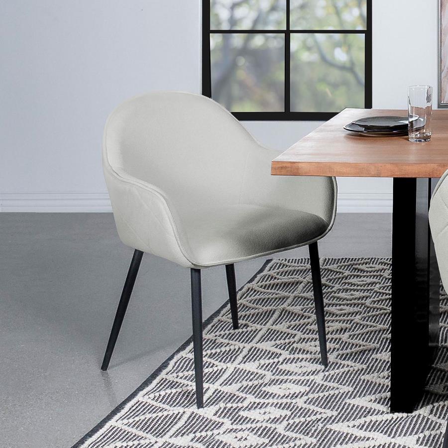 Coaster Fine Furniture Emma - Fabric Upholstered Dining Arm Chair (Set of 2) | Meri Furniture