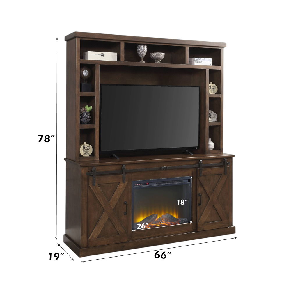 Aksel - Entertainment Center Include 91617Fir) - Walnut