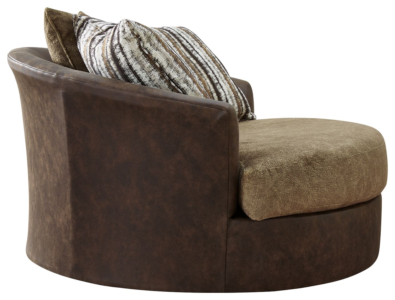 Signature Design by Ashley® Alesbury - Chocolate - Oversized Swivel Accent Chair | Meri Furniture