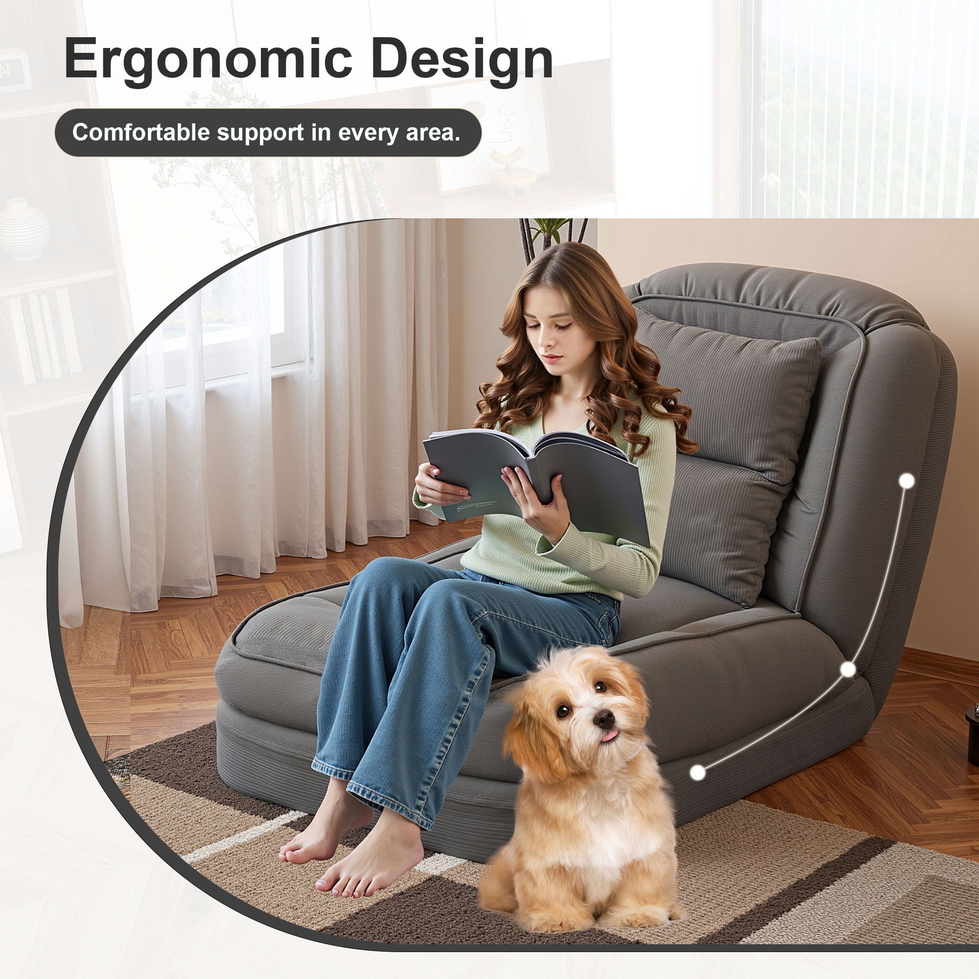 Upholstered Human Dog Bed For Adults And Pets