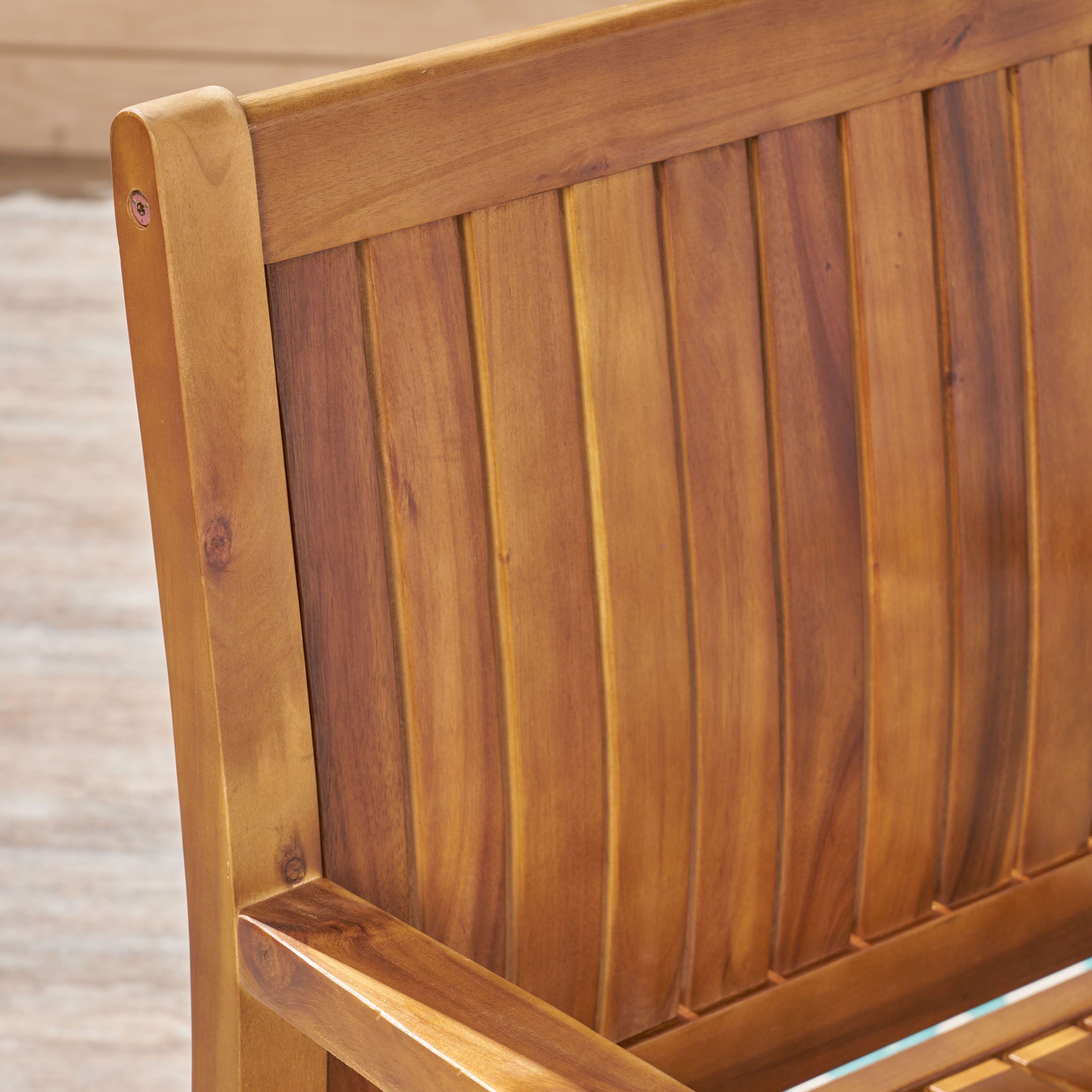 Amethyst - Outdoor Dining Chair With Slat Design (Set of 2) - Natural