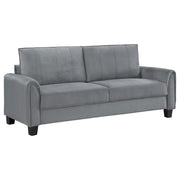 Coaster Fine Furniture Davis - Upholstered Rolled Arm Sofa - Gray | Meri Furniture
