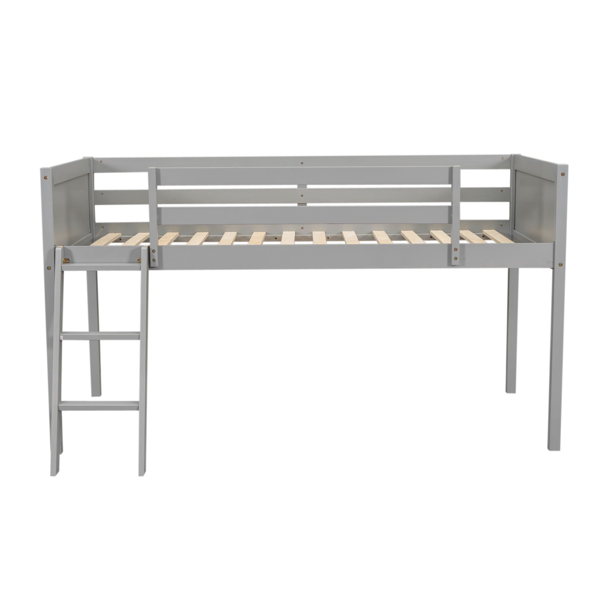 Low Loft Bed With Adjustable Ladder