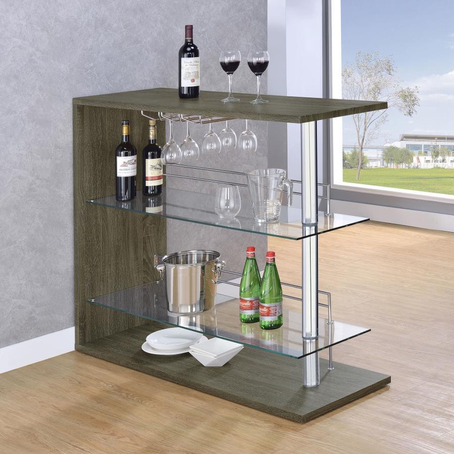 Coaster Fine Furniture Prescott - Rectangular 2-Shelf Bar Unit | Meri Furniture
