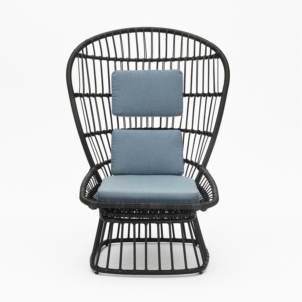 ACME Qudrat - Patio Lounge Chair - Black | Meri Furniture