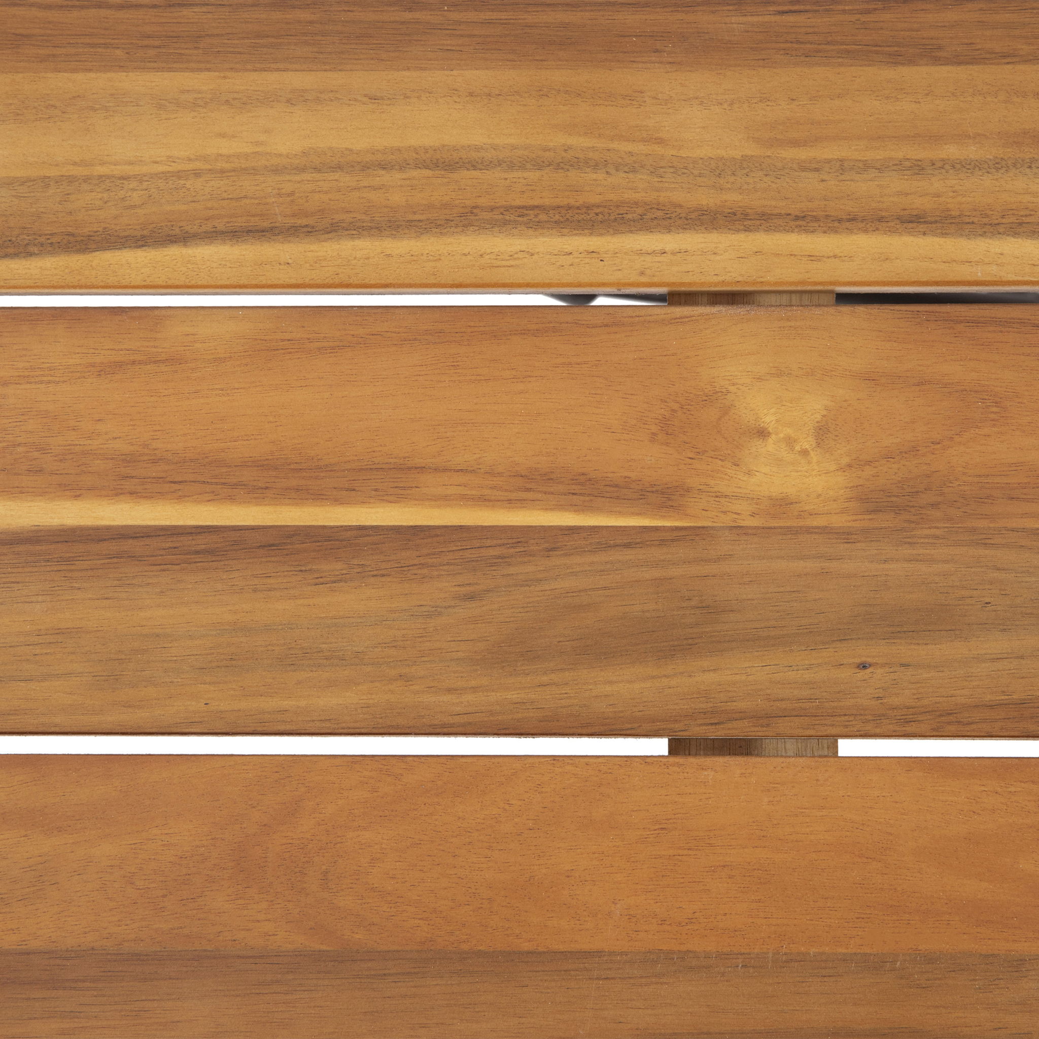 Outdoor Dining Table With Slat Wooden Panel And Turnbuckle Accents - Teak