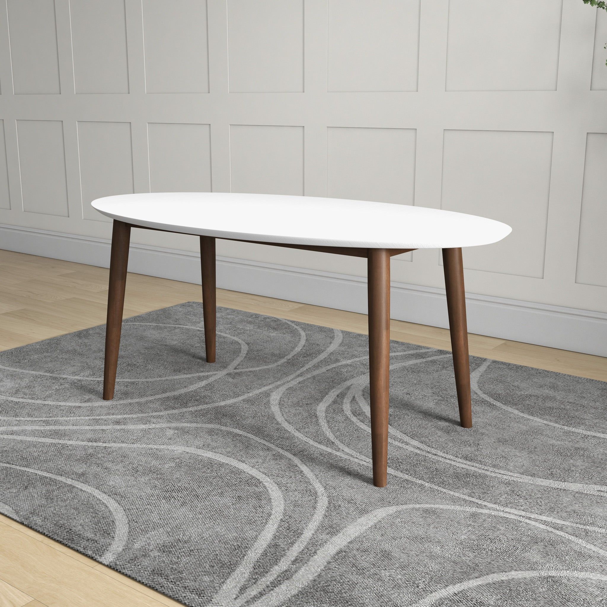 Ada - Mid-Century Modern Style Oval Dining Table