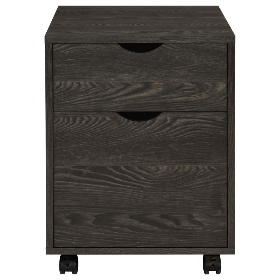 Coaster Fine Furniture Noorvik - 2-Drawer Home Office Mobile File Cabinet - Dark Oak | Meri Furniture