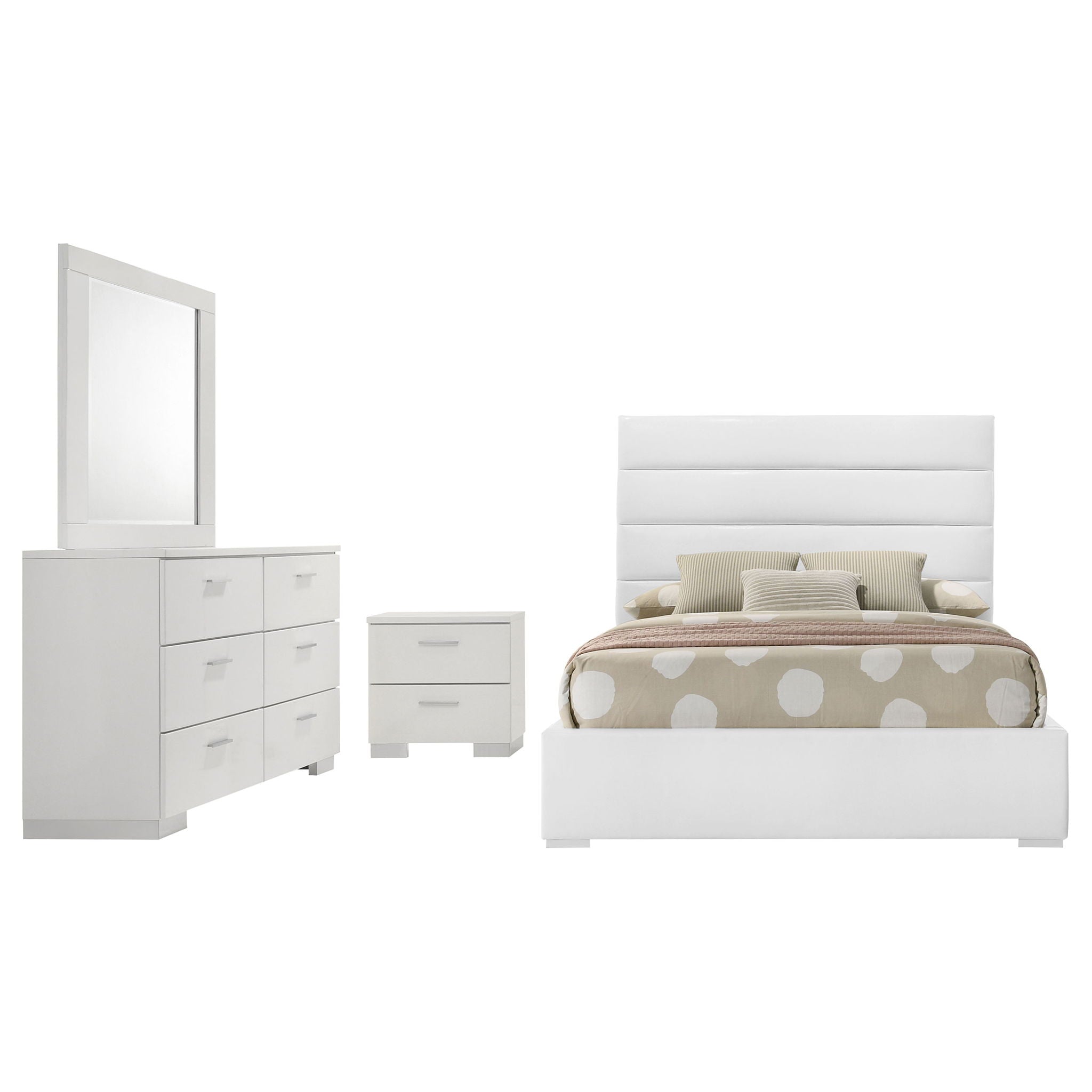 Dulcey - Bedroom Set With Modern Tufted Headboard