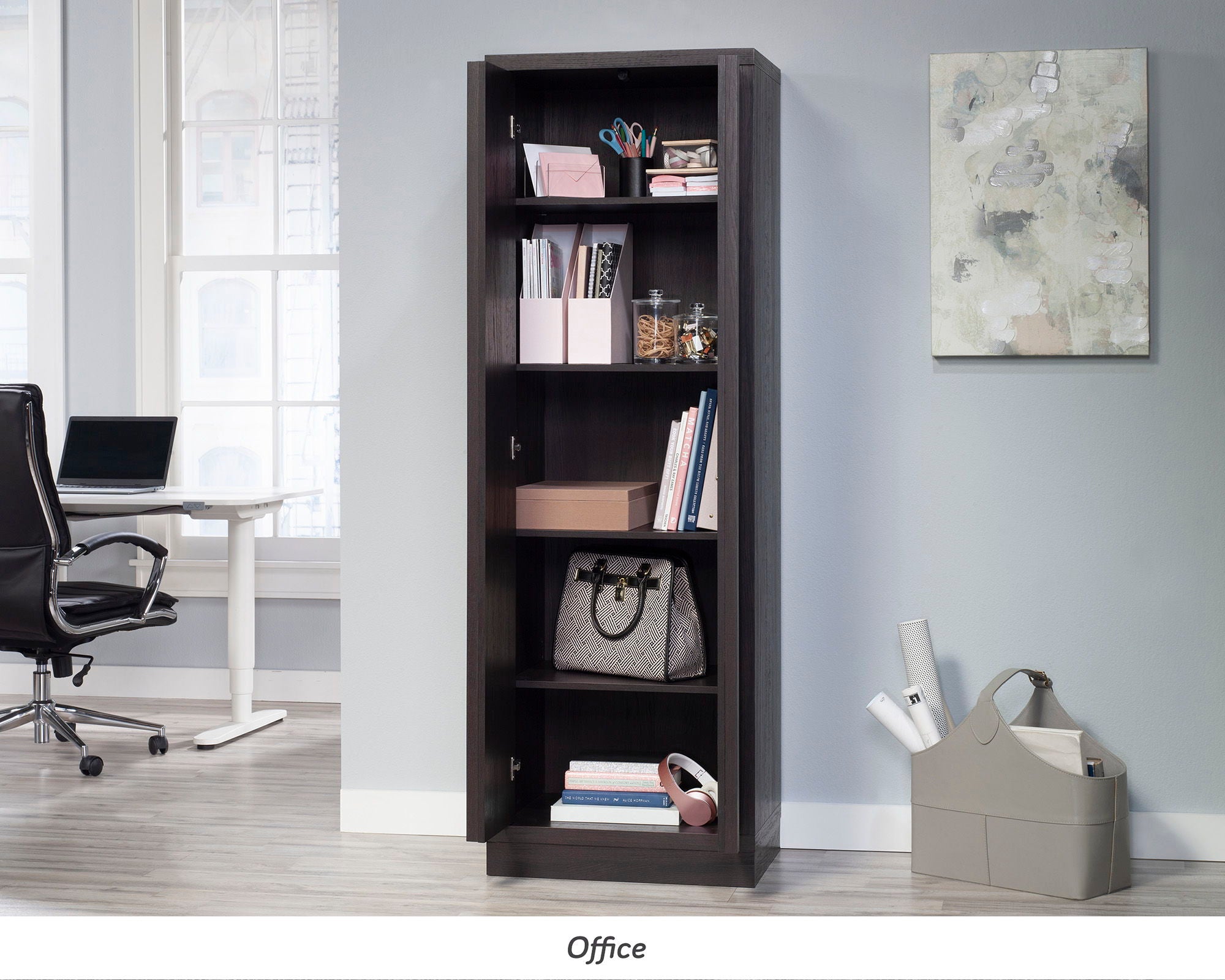 2-Door Storage Cabinet in Dakota Oak