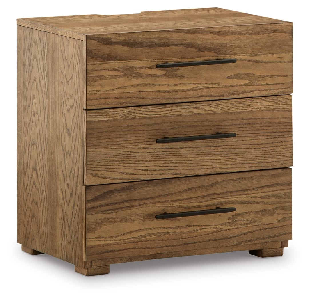 Signature Design by Ashley® Dakmore - Brown - Three Drawer Night Stand | Meri Furniture