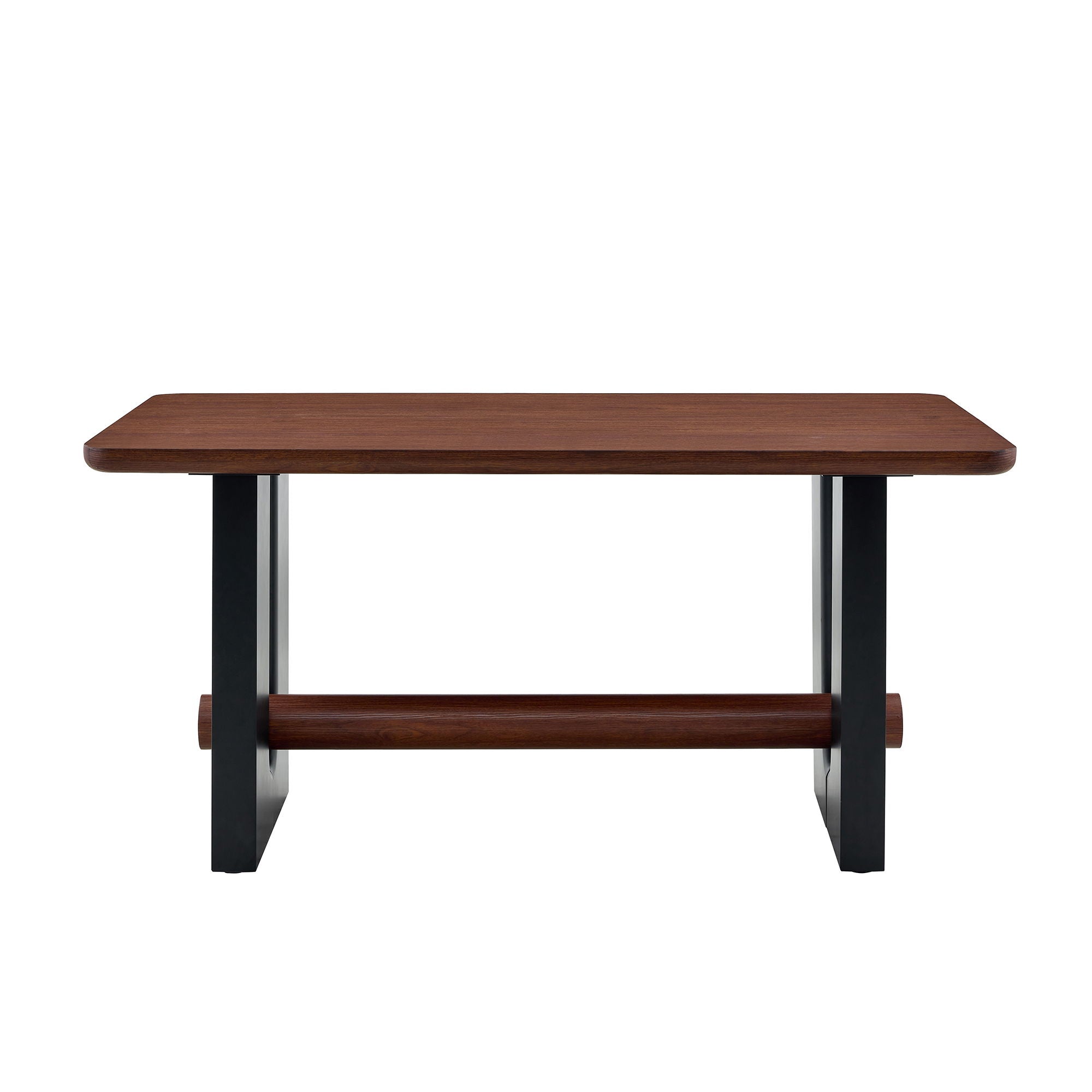 Compact Dining Table - Walnut / Black