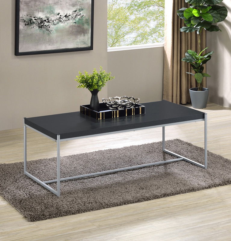 Lennox 3 Piece Black Coffee and End Table Set