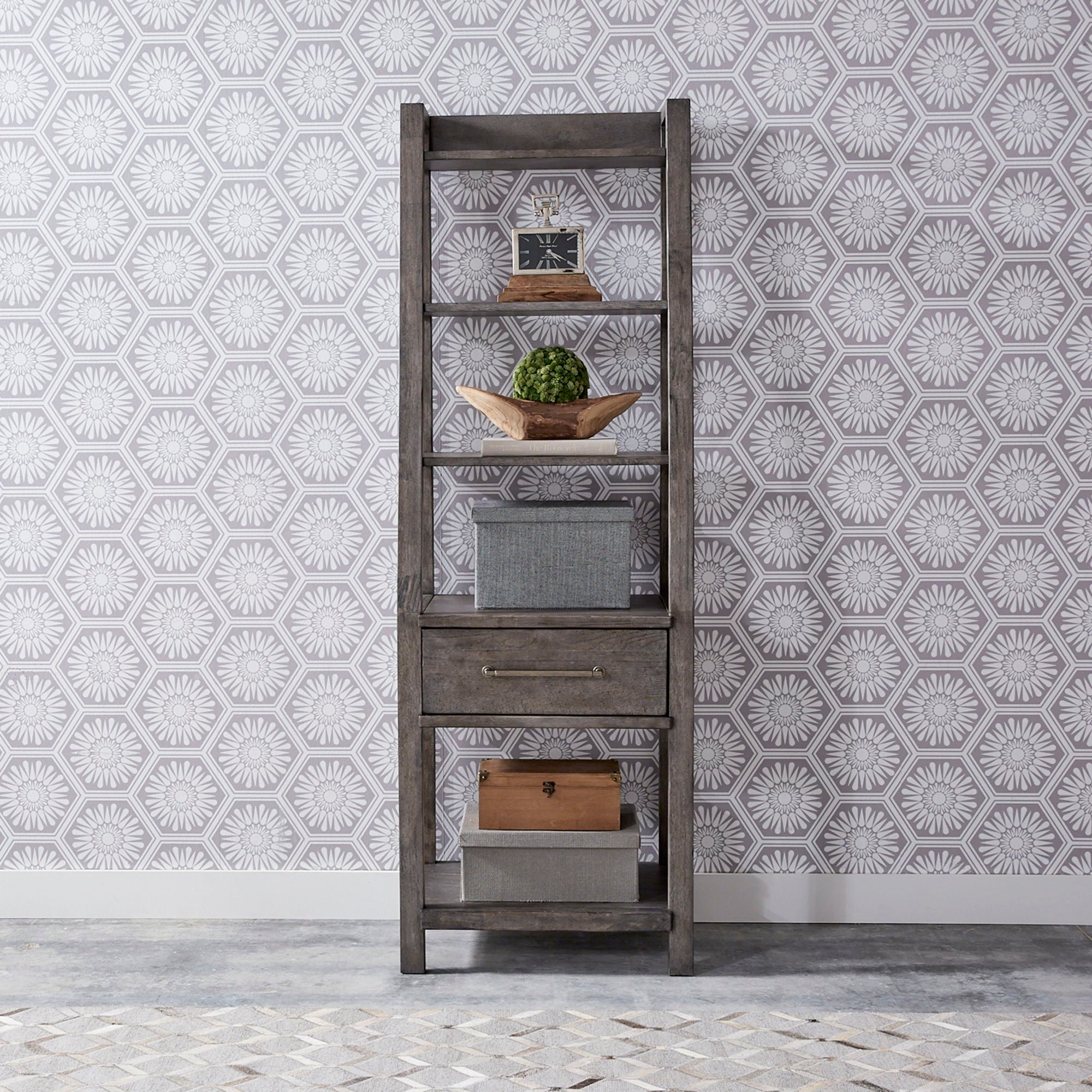 Liberty Furniture Modern Farmhouse - Leaning Bookcase | Meri Furniture