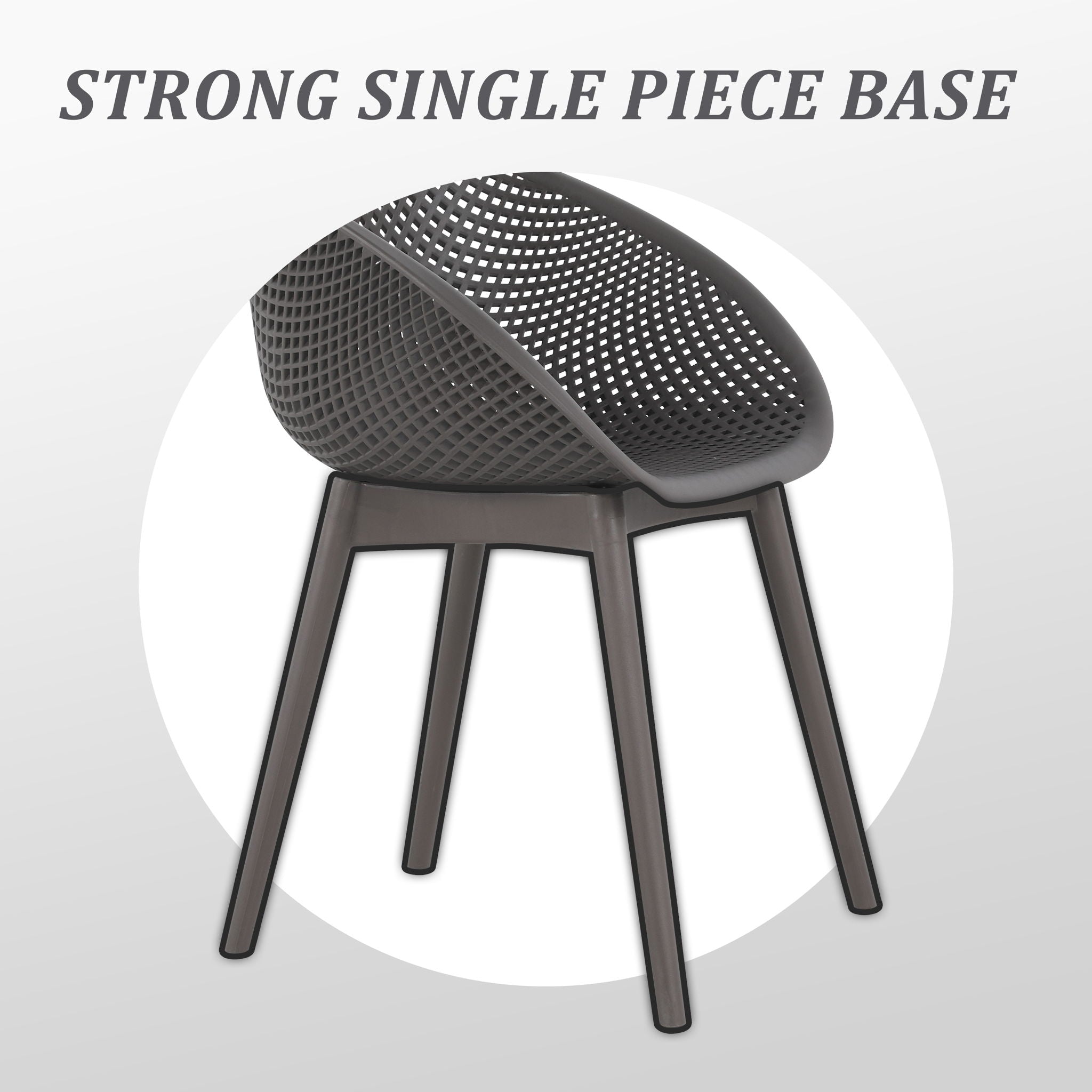 4 Pack Lounge Chair Set With Long Table