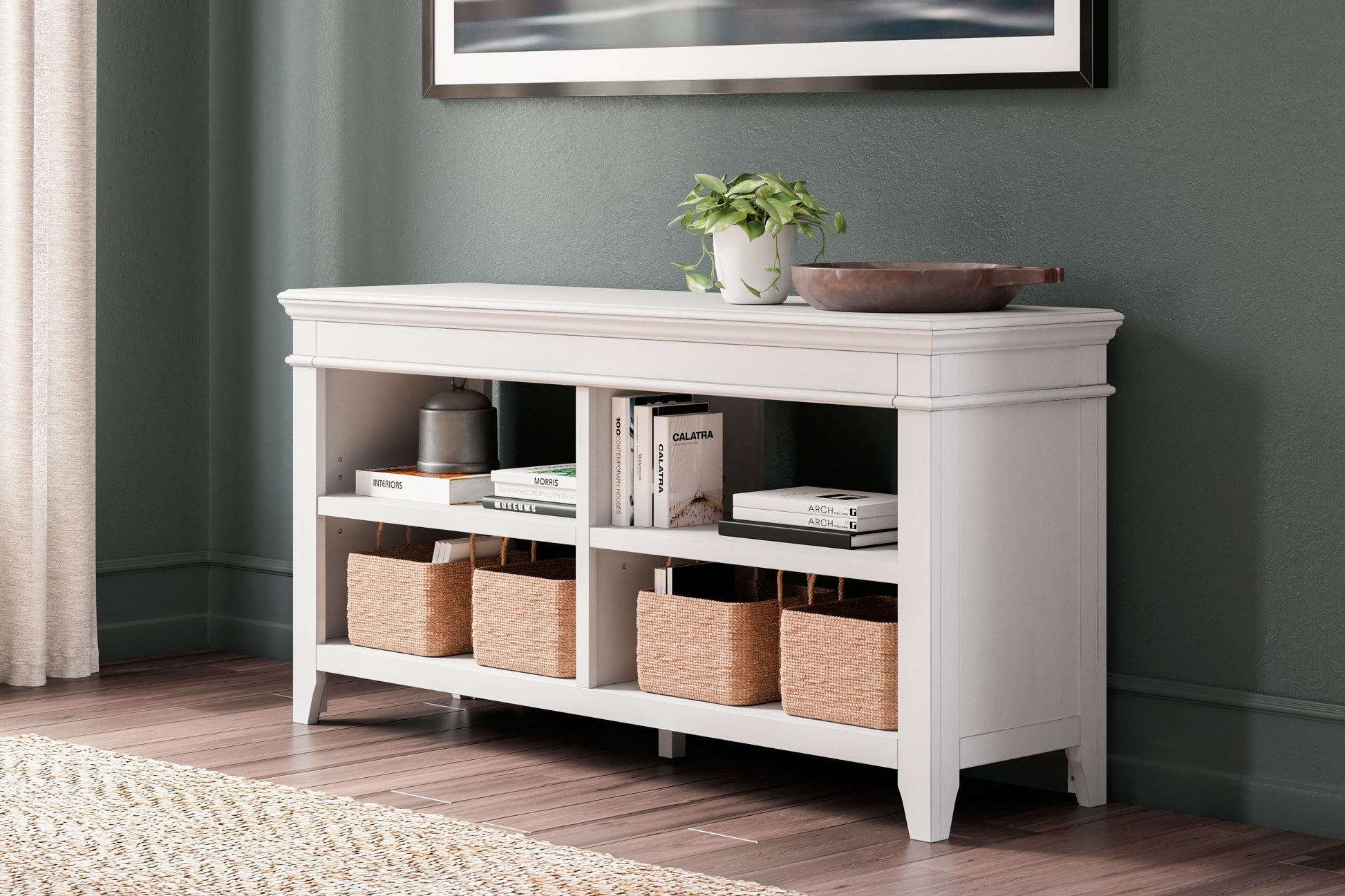 Signature Design by Ashley® Kanwyn - Whitewash - Credenza | Meri Furniture