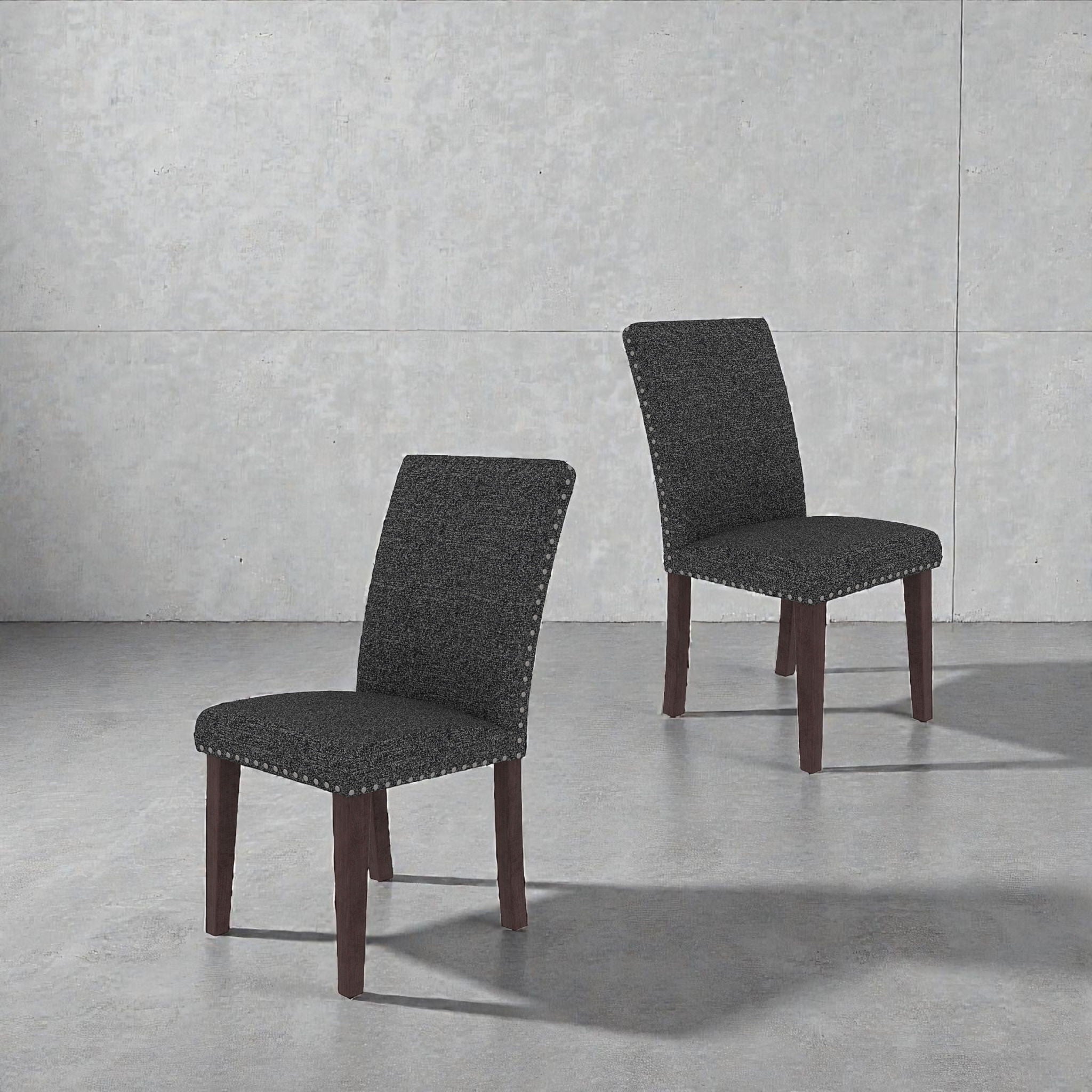 Upholstered Dining Chair With High Back Design (Set of 2)