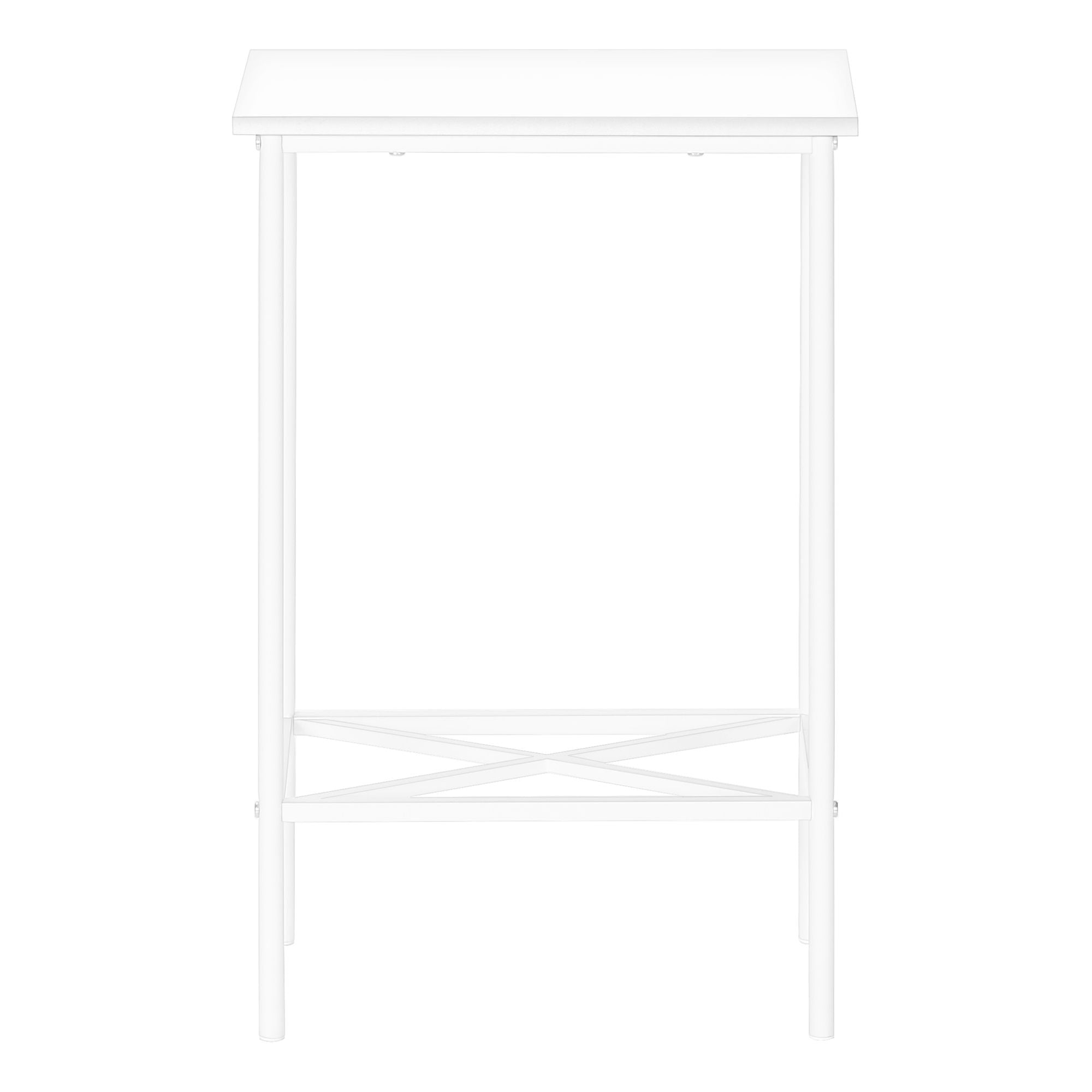 Accent Side Table, Narrow, Small, 2 Tier, Contemporary & Modern