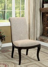 Ornette - Side Chair (Set of 2) - Espresso / Beige