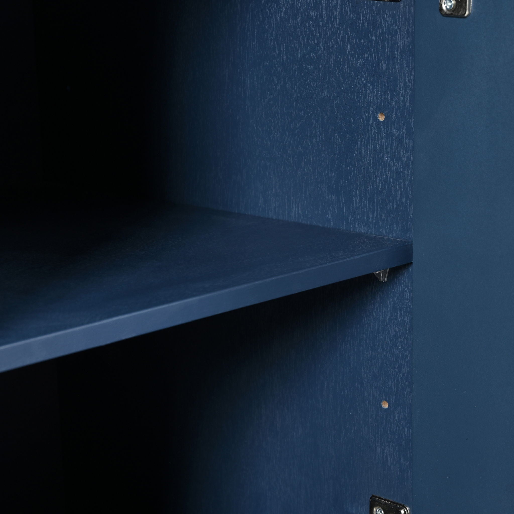 Modern 4 Door Sideboard With Creative Carved Surface And Adjustable Shelves