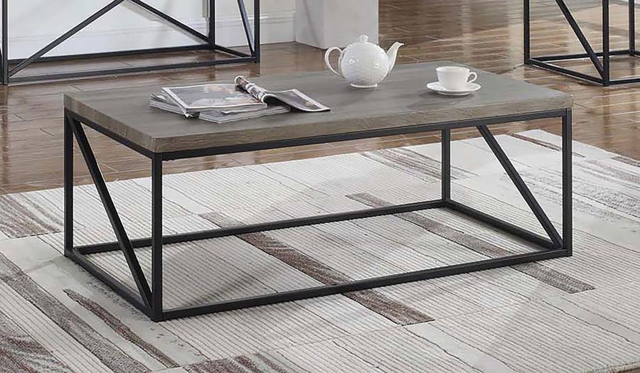 Coaster Fine Furniture Birdie - Rectangular Engineered Wood Coffee Table - Sonoma Gray | Meri Furniture
