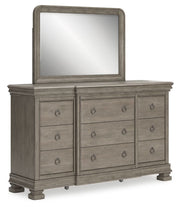 Signature Design by Ashley® Lexorne - Gray - Dresser And Mirror | Meri Furniture