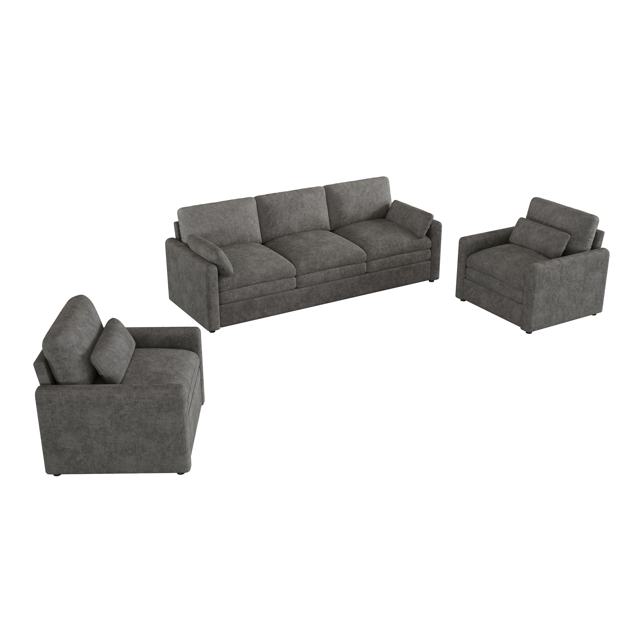 Cloud Sofa Set Couch For Living Room - Gray