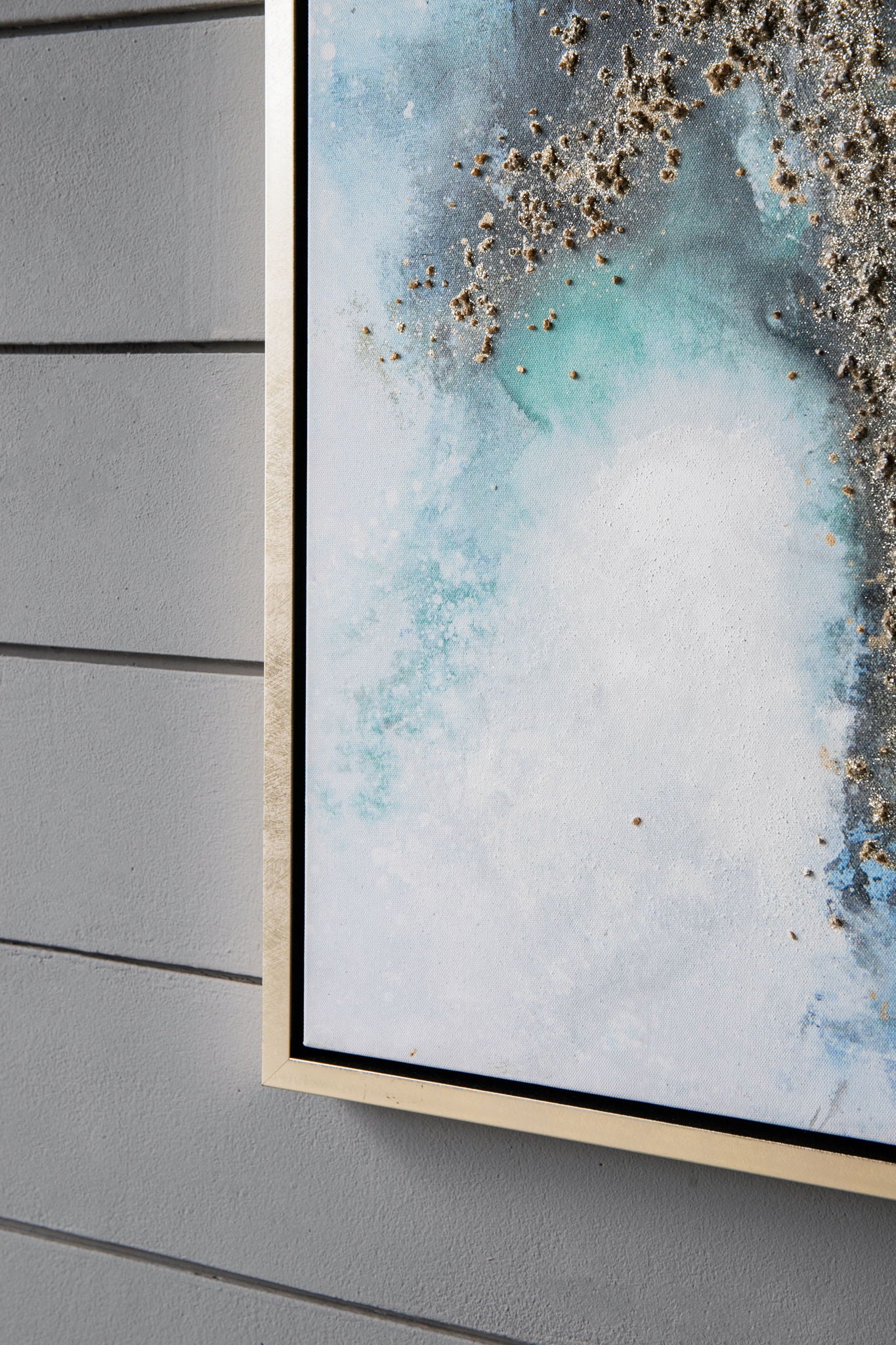 Elongated Modern Abstract Oil Painting, Rectangle Framed Wall Art (Set of 2) - Multicolor