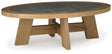 Signature Design by Ashley® Brinstead - Light Brown - Oval Cocktail Table | Meri Furniture