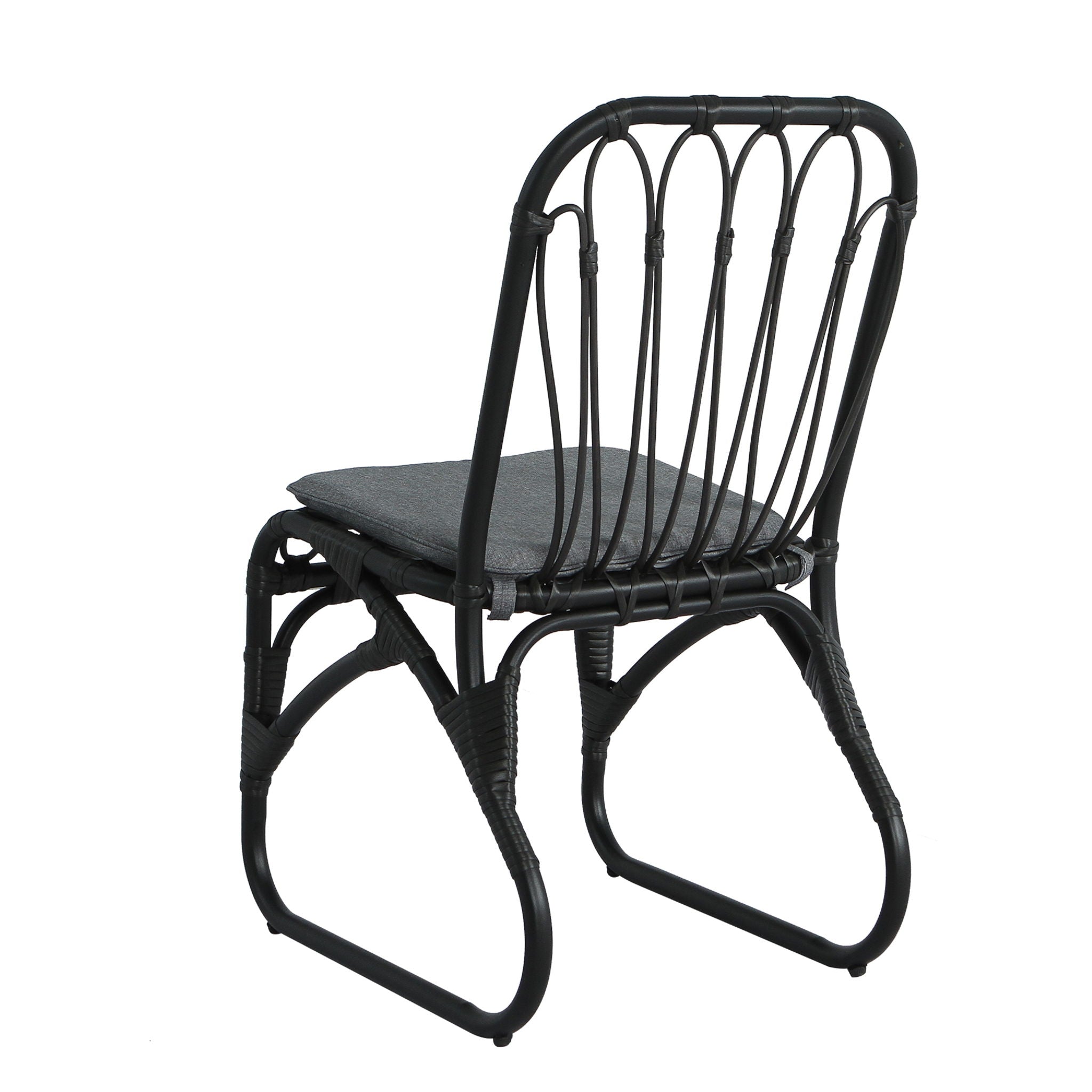 Outdoor Wicker Dining Chairs With Washable Cushion (Set of 2)
