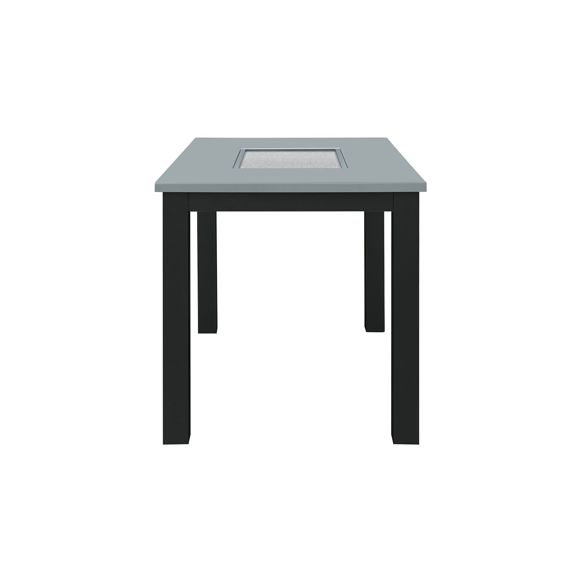 Dining Table Set With 4 Chairs, 5 Piece Set - Gray