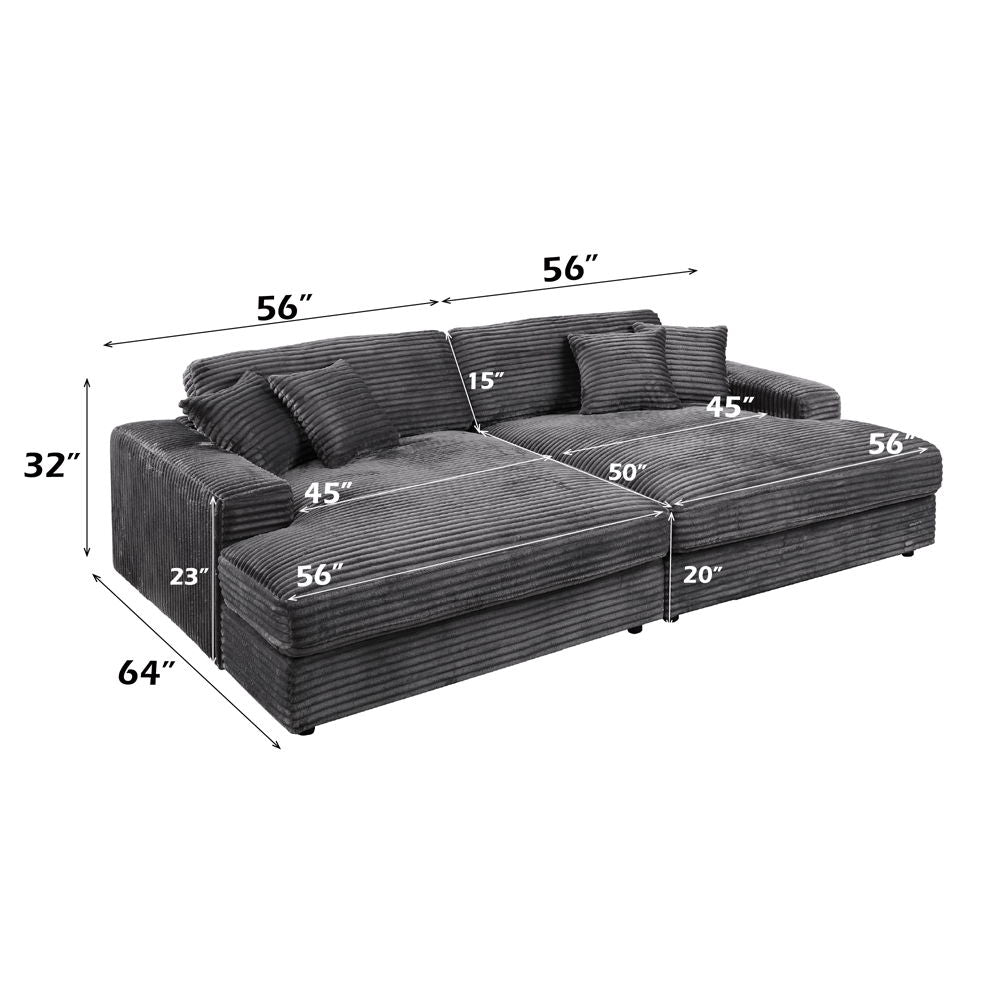 Hilde - Sectional Sofa With 4 Pillows