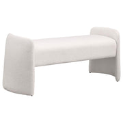 Coaster Fine Furniture Peoria - Velvet Upholstered Accent Bench - Ivory | Meri Furniture