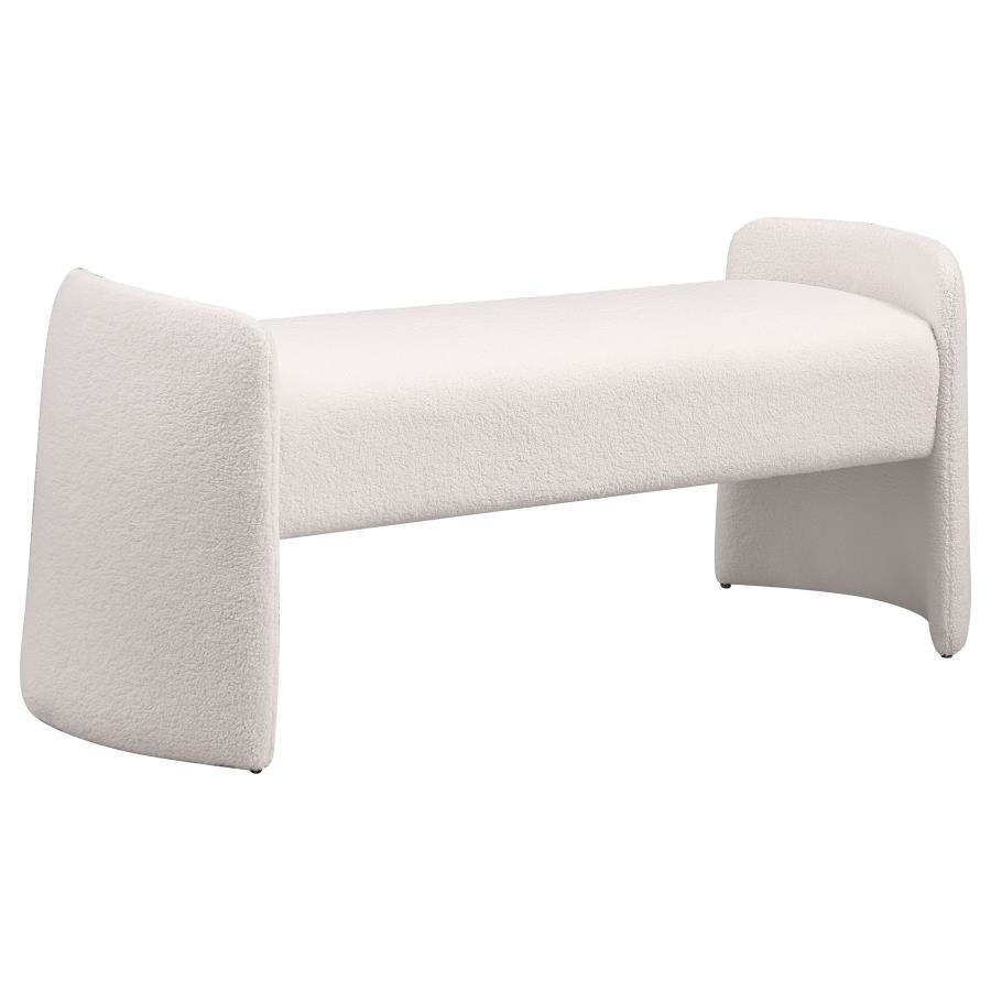 Coaster Fine Furniture Peoria - Velvet Upholstered Accent Bench - Ivory | Meri Furniture