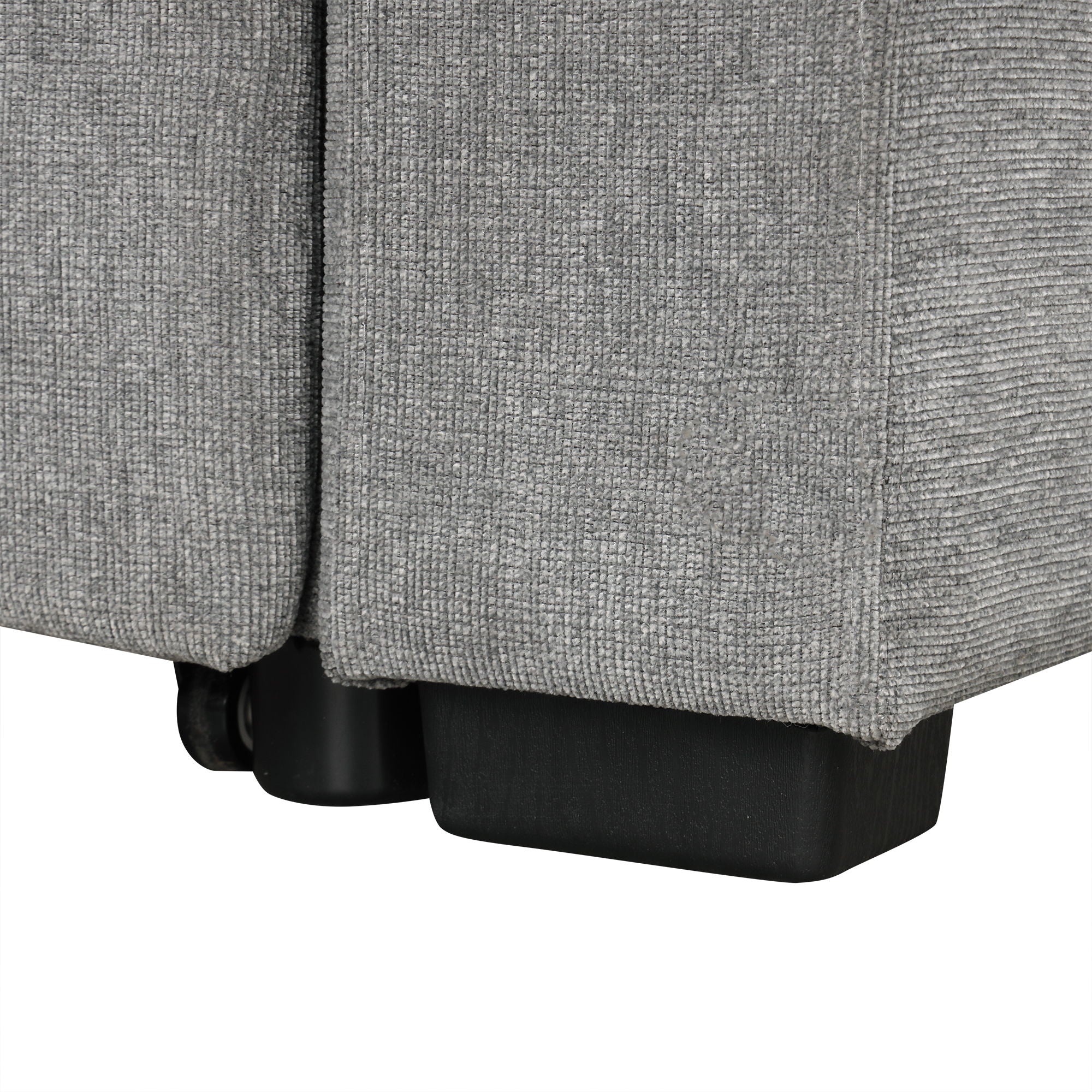 Sectional Sofa Convertible Pull-Out Bed With Storage Ottoman & USB Ports