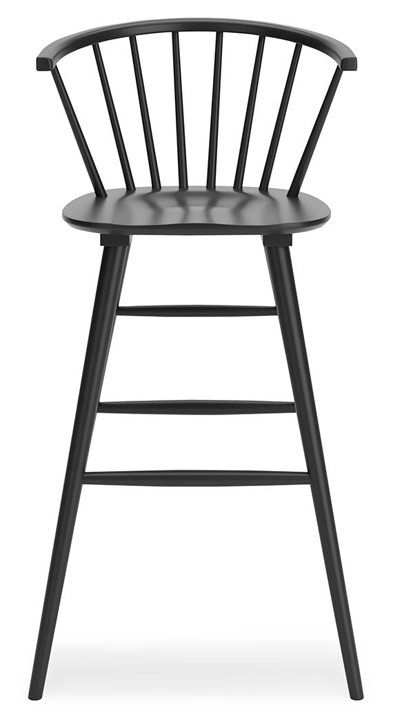 Signature Design by Ashley® Otaska - Black - Tall Barstool (Set of 2) | Meri Furniture