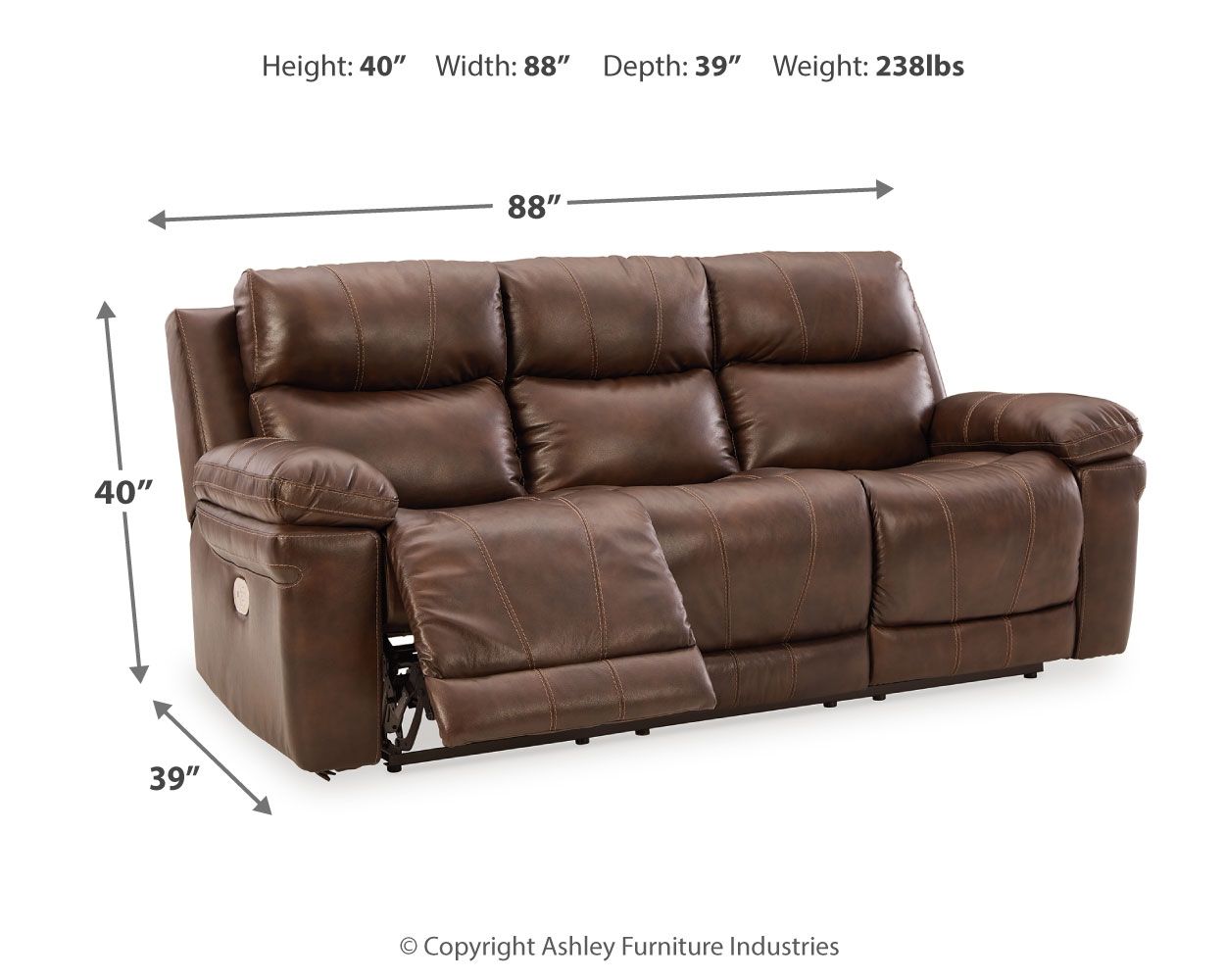 Ashley Furniture Edmar - Reclining Sofa | Meri Furniture