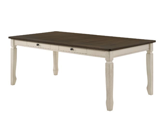 Fedele - Dining Table - Weathered Oak & Cream