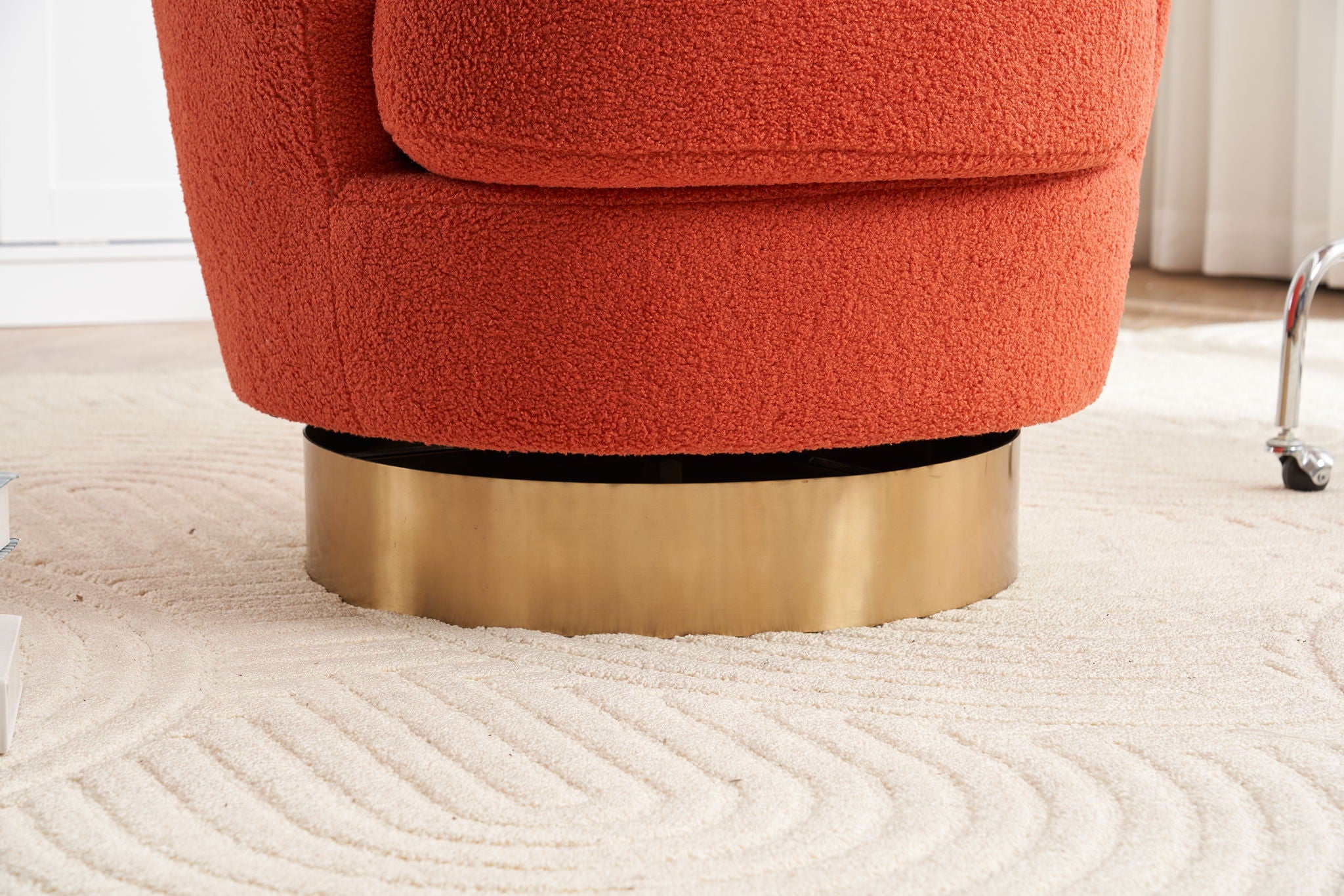 Teddy Swivel Barrel Chair, Swivel Accent Chairs Armchair For Living Room