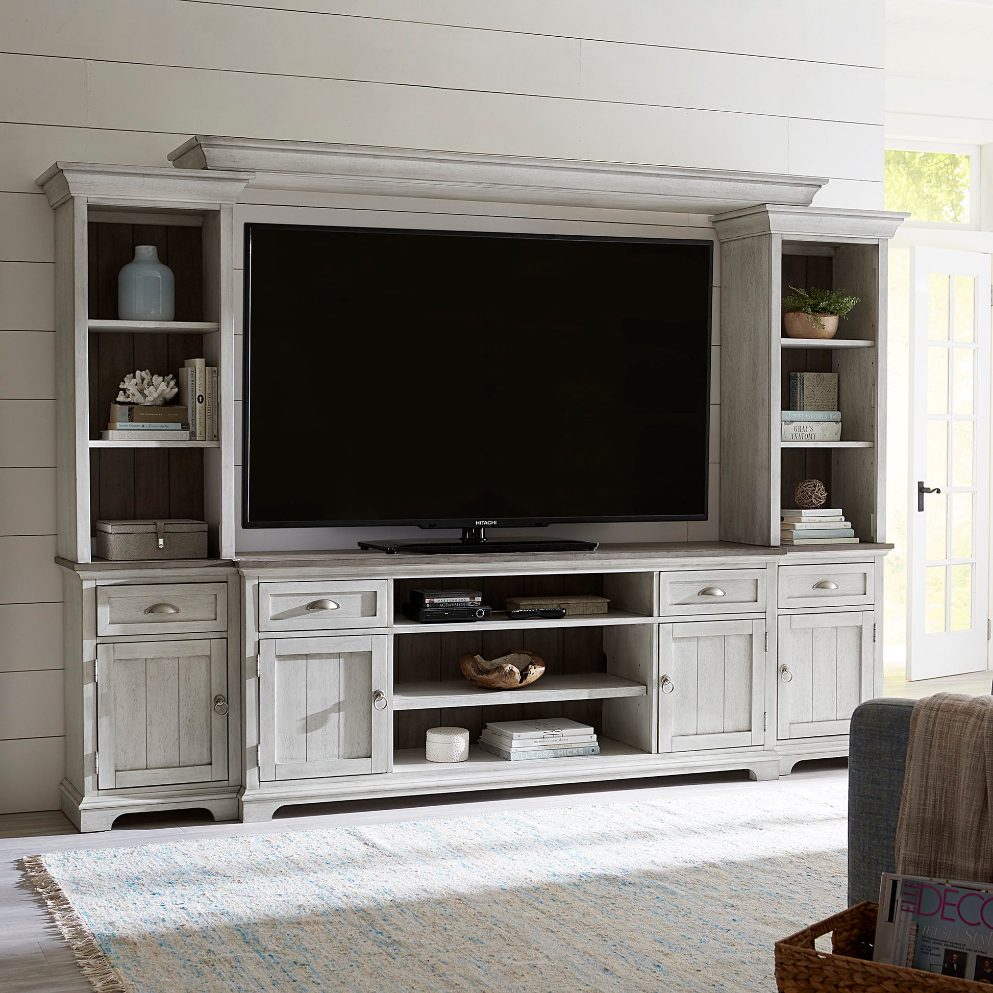 Liberty Furniture Ocean Isle - Entertainment Center With Piers | Meri Furniture
