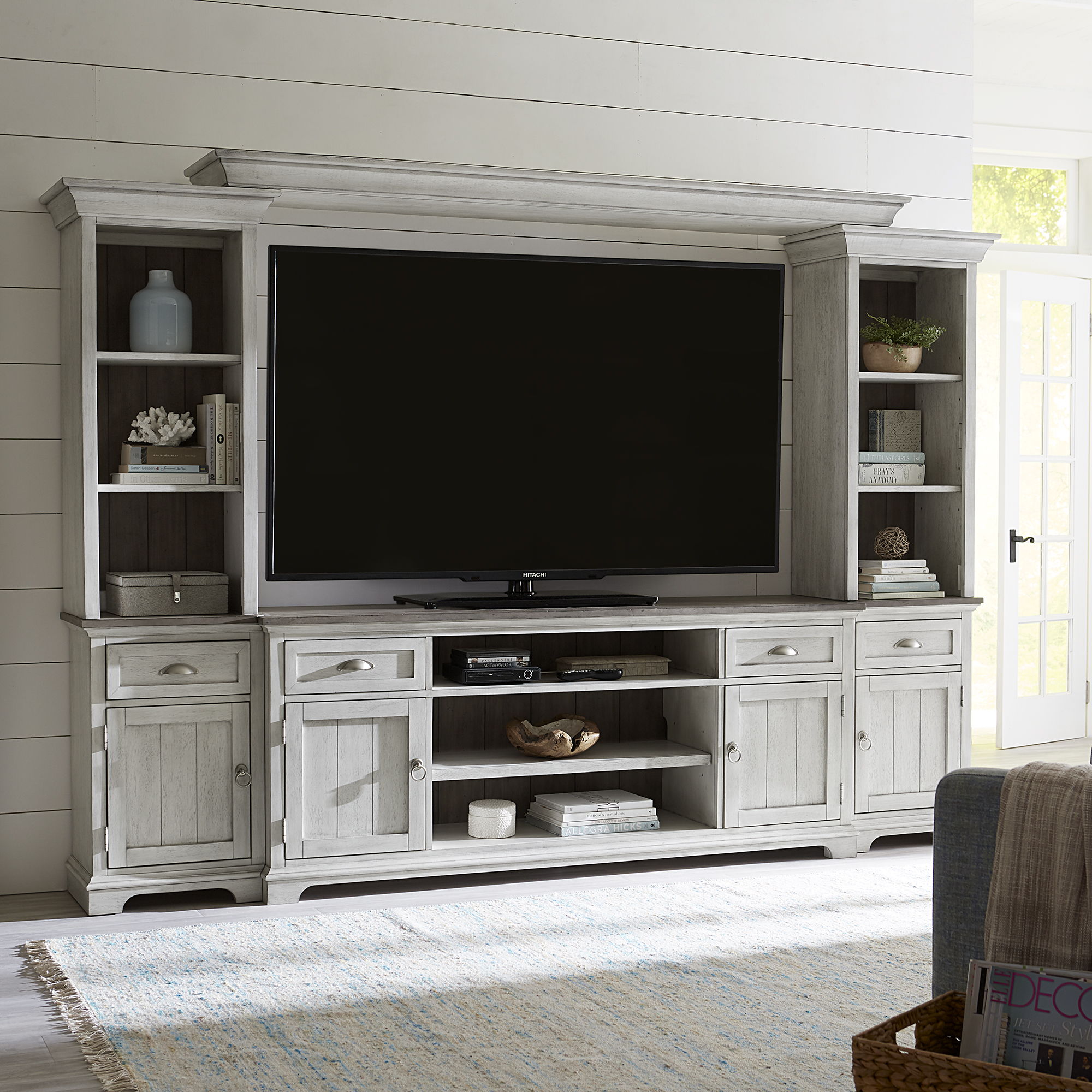 Liberty Furniture Ocean Isle - Entertainment Center With Piers | Meri Furniture