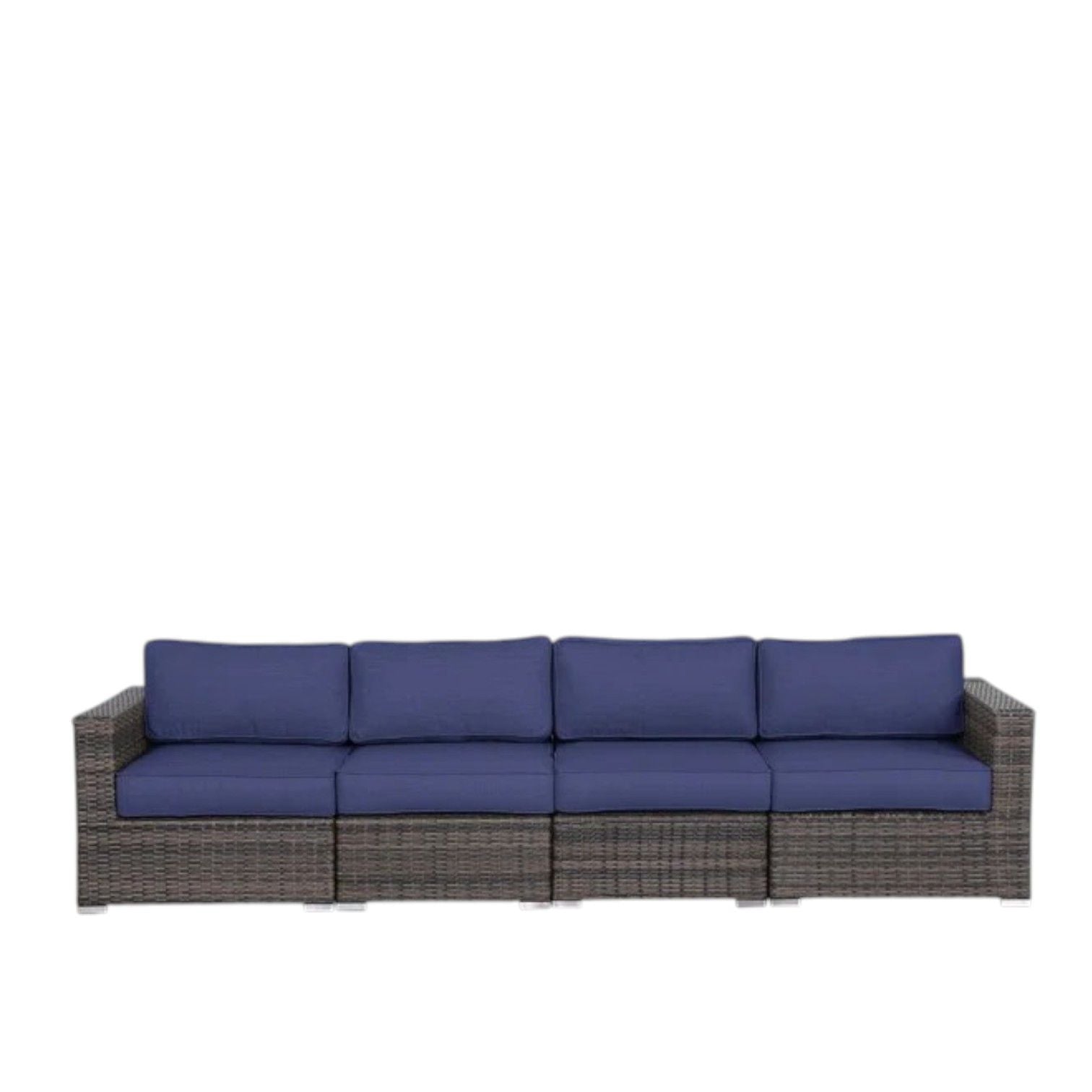 Luxurious Wicker Patio Sectional With Weather Resistant Sunbrella Cushions