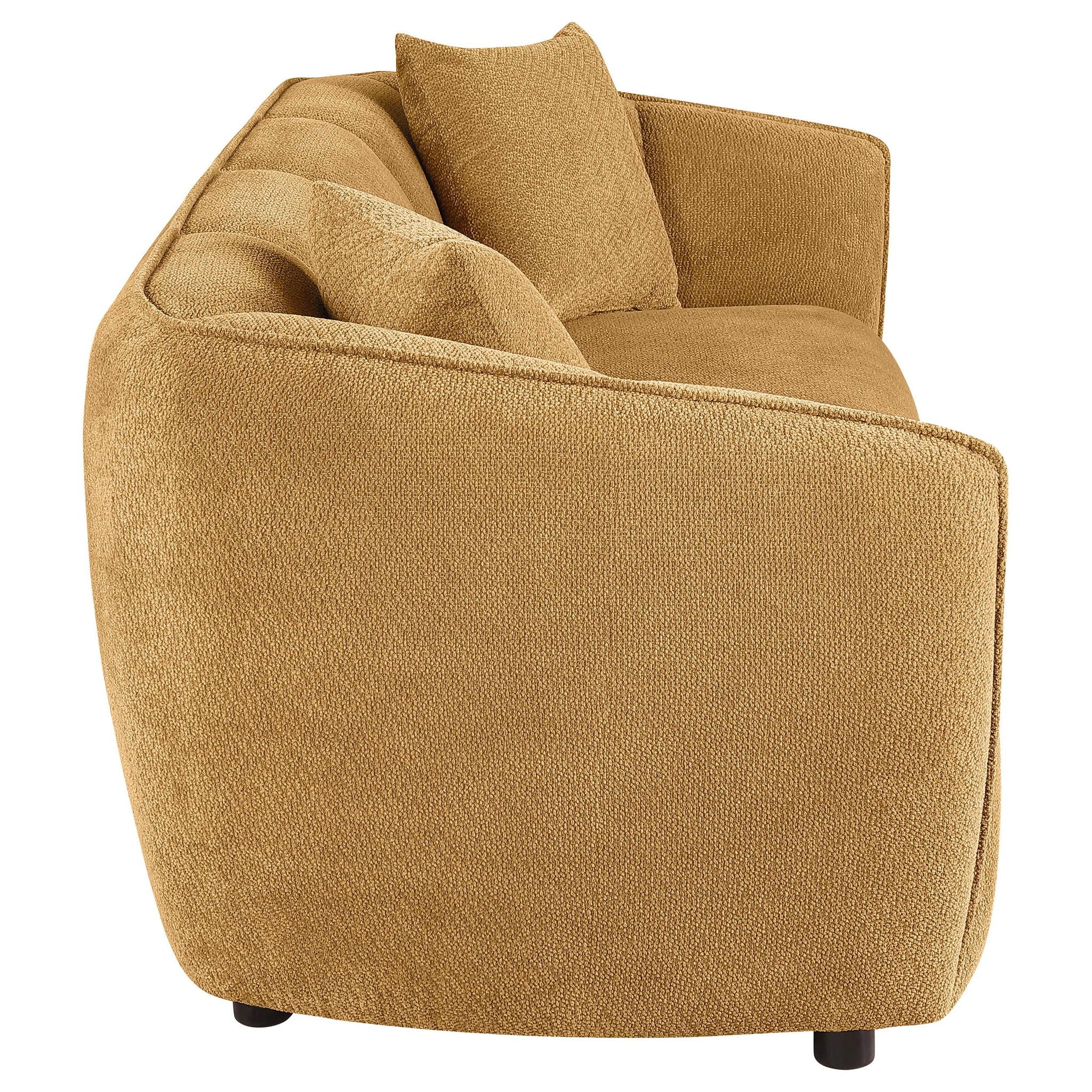 Aleisha Chenille Upholstered Sofa Mustard Yellow
