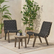 Outdoor 3 Piece Rope Weave Patio Seating Set