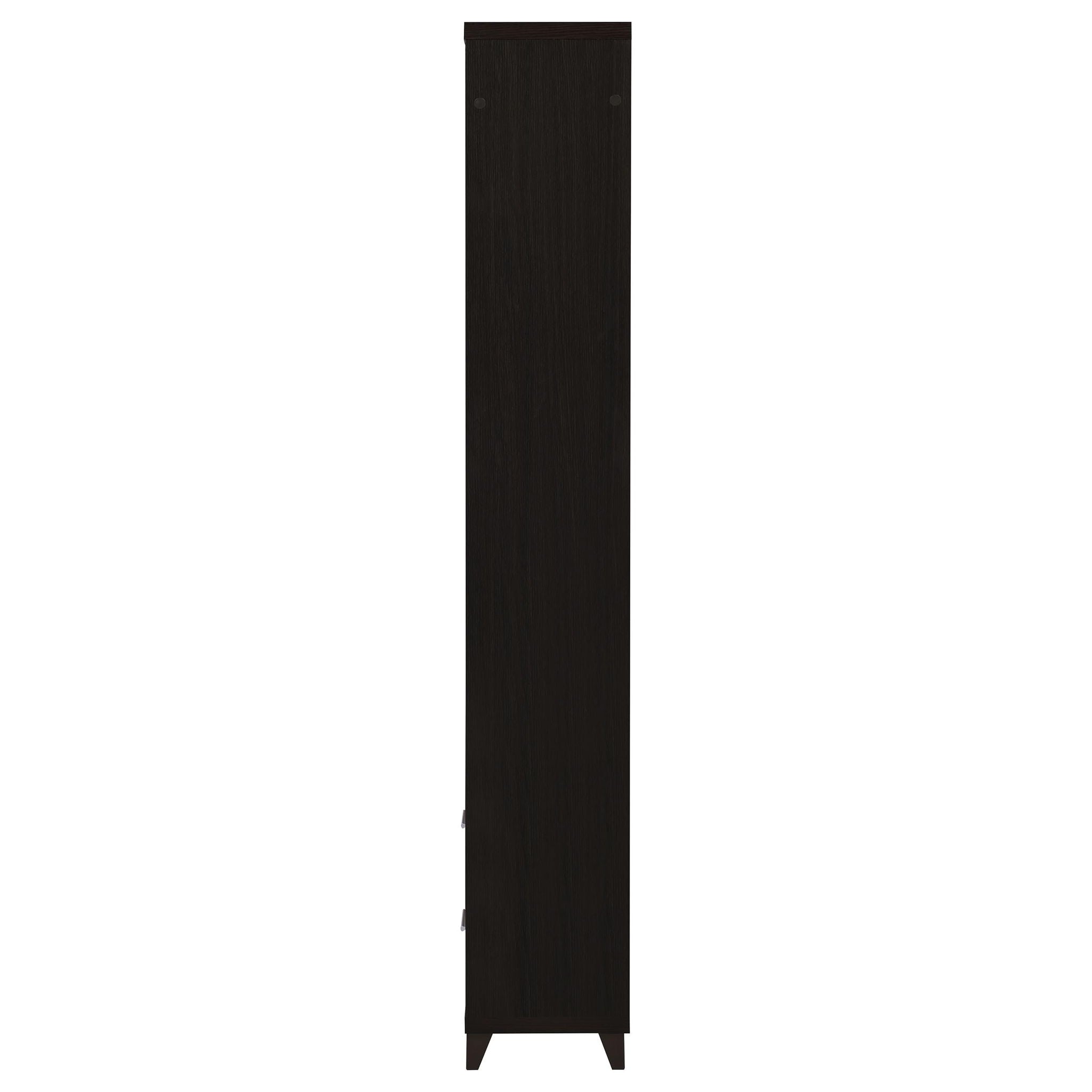 Media Tower With And Drawer With Adjustable Shelves Handles - Brown