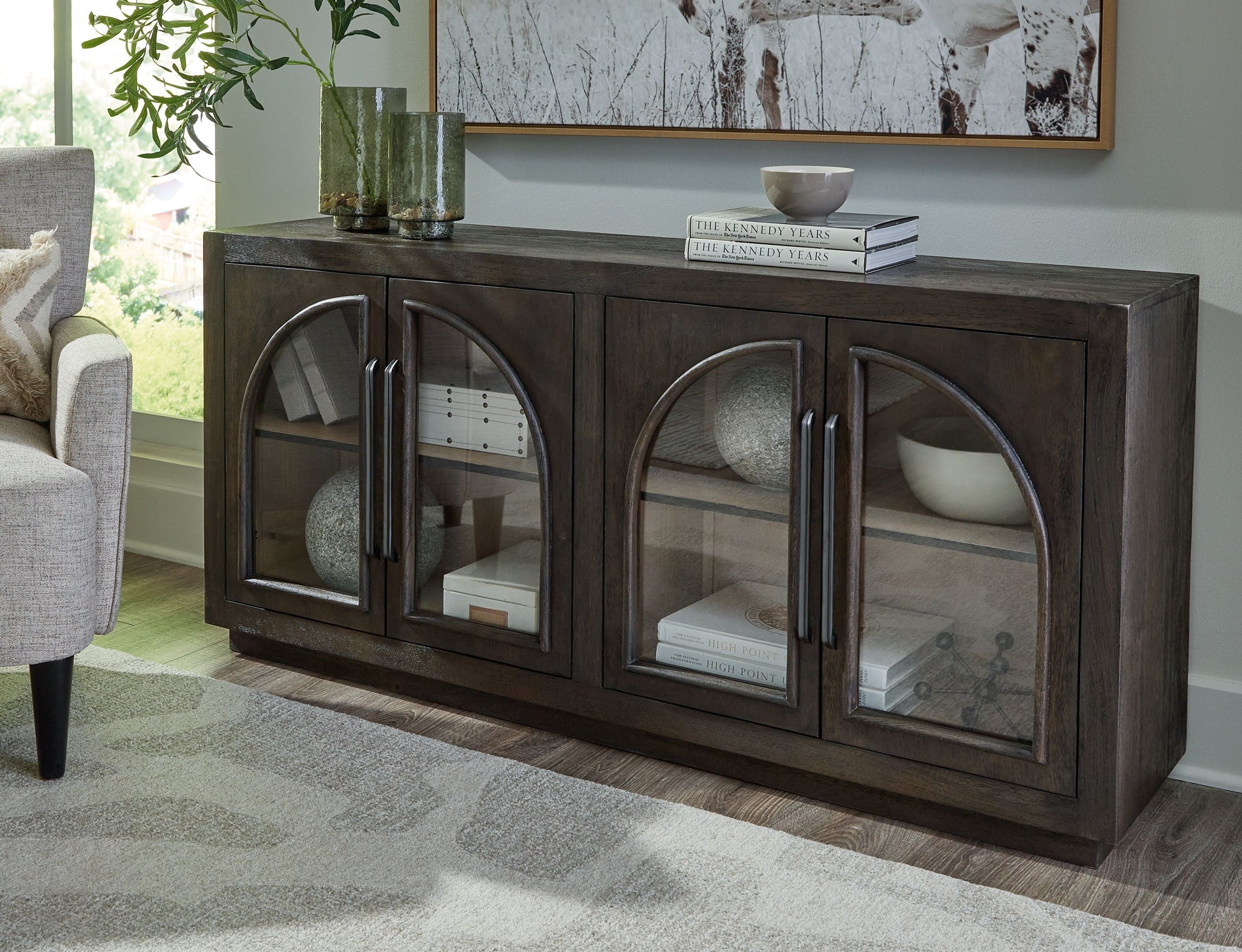Signature Design by Ashley® Dreley - Grayish Brown - Accent Cabinet | Meri Furniture