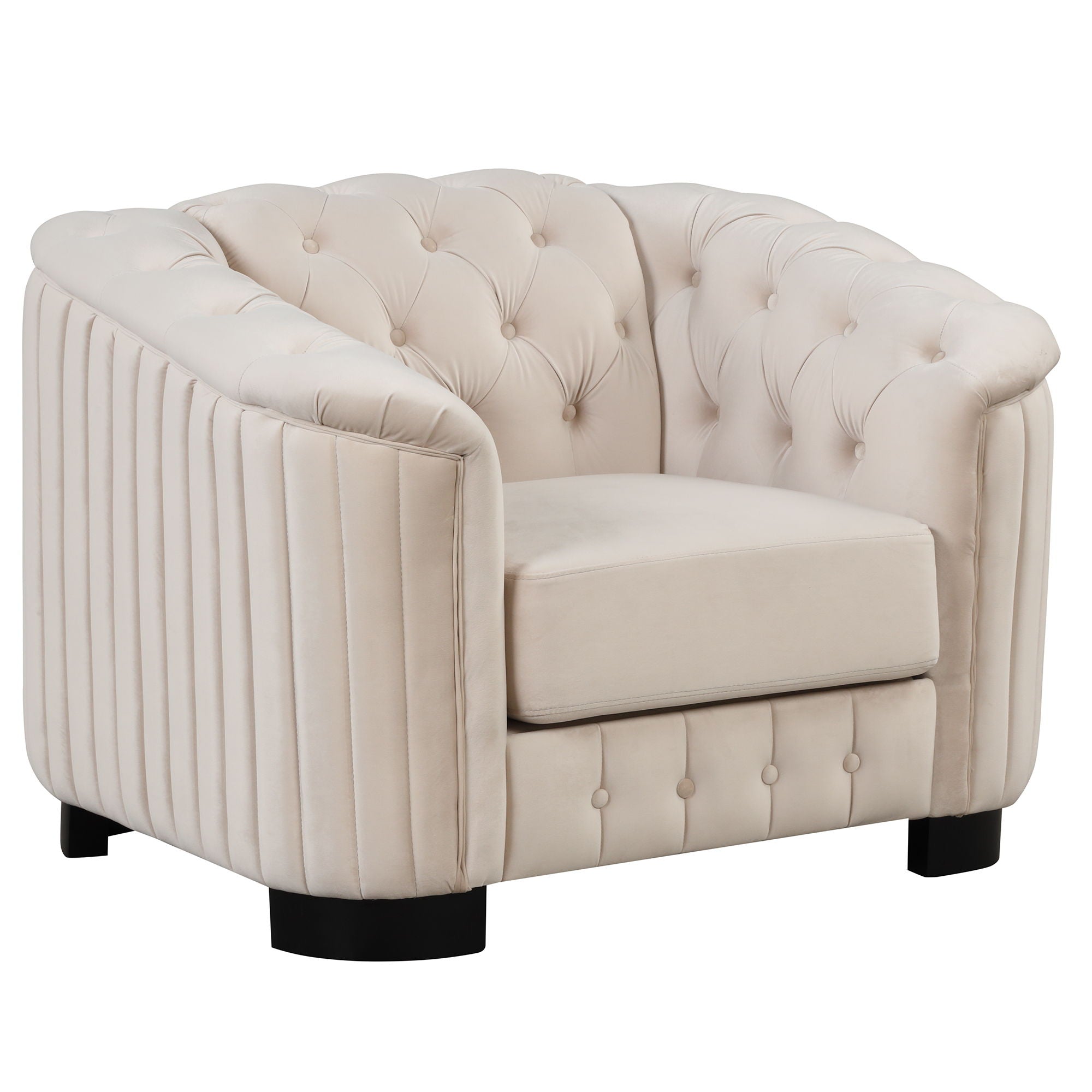 Upholstered Accent Sofa Chair With Removable Cushion