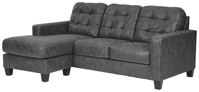 Ashley Furniture Venaldi - Gunmetal - Sofa Chaise | Meri Furniture